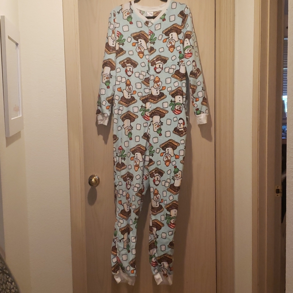 Snowman S'more Fleeze Onesie Pjs
